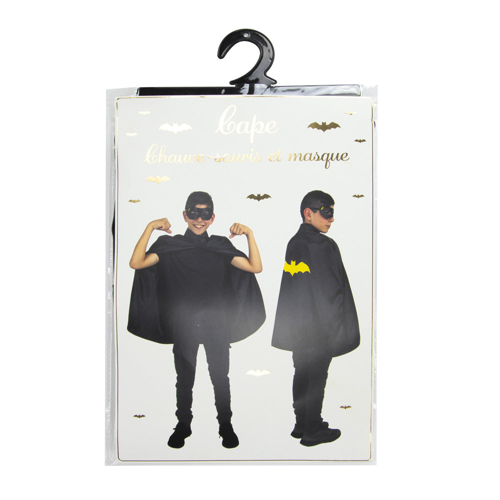 CAPE CHAUVE SOURIS ENFANT + MASQUE