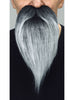 Moustache et barbe longue grise