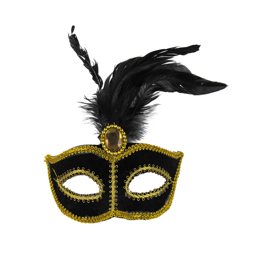 MASQUE NOIR AVEC PLUMES