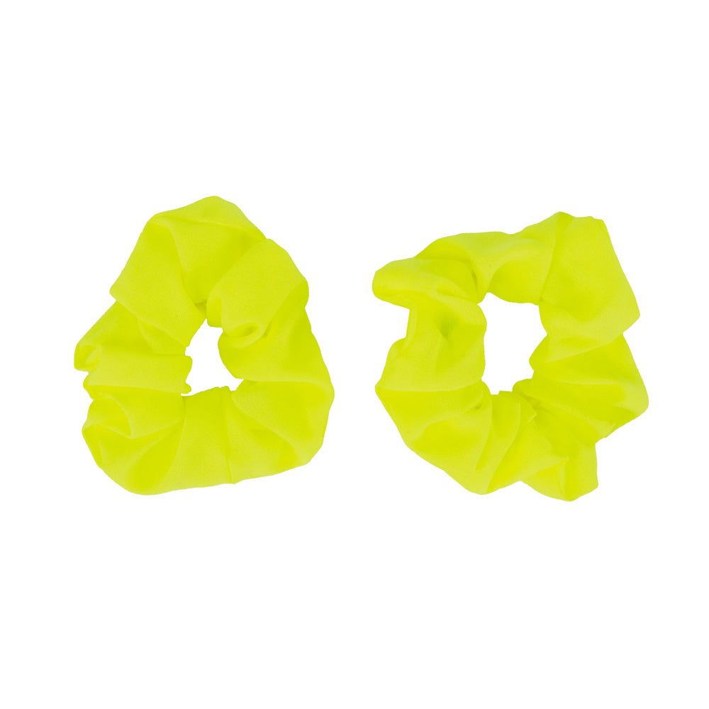 LOT DE 2 CHOUCHOUS JAUNE FLUO