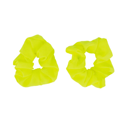 LOT DE 2 CHOUCHOUS JAUNE FLUO