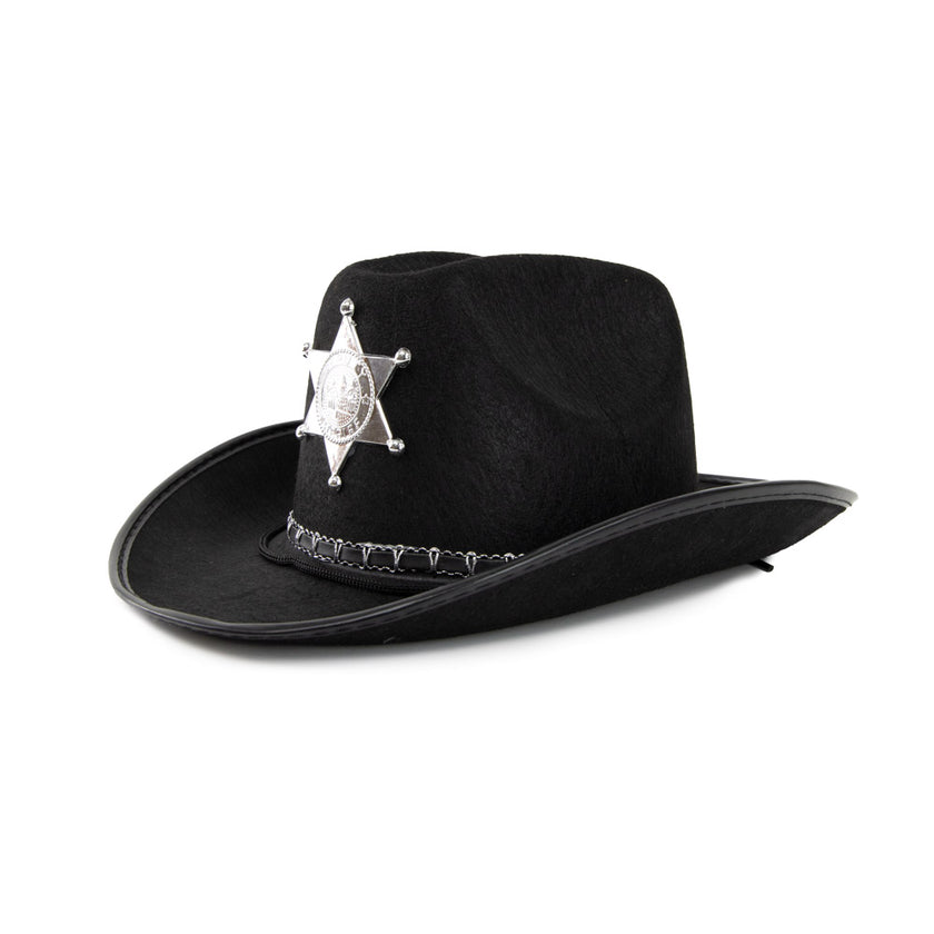 CHAPEAU COWBOY SHERIFF NOIR