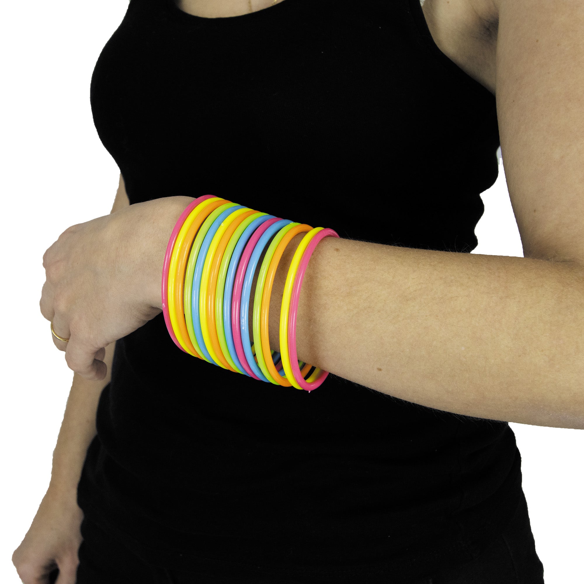 15 BRACELETS MULTICOLORES 80'S