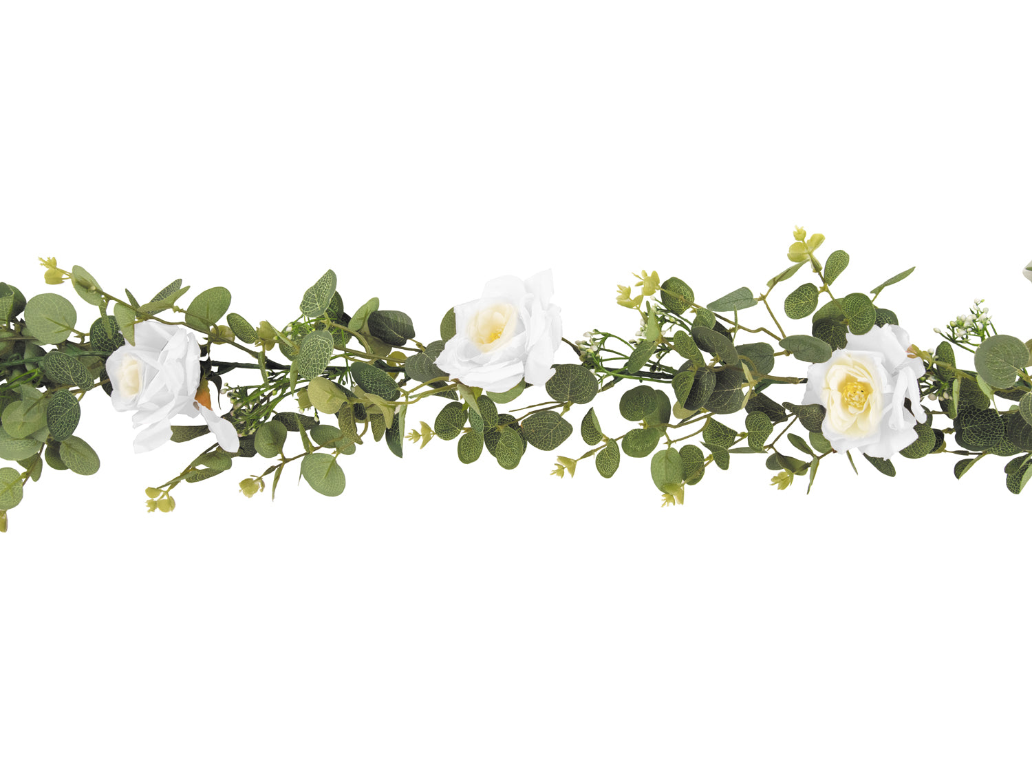 GUIRLANDE ROSES BLANCHES 1.85M
