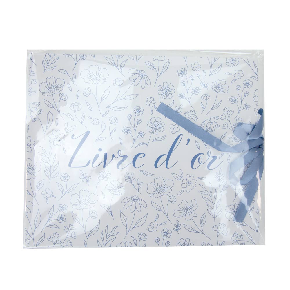 LIVRE D'OR FLEUR BLEUE