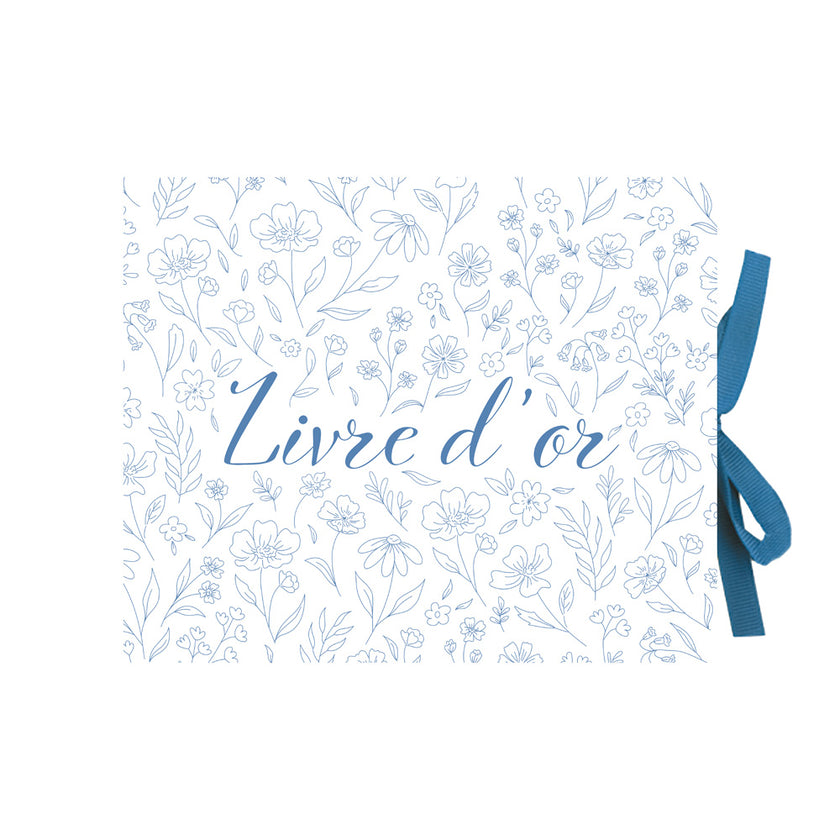 LIVRE D'OR FLEUR BLEUE