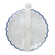 ASSIETTES FESTONNEES FLEUR BLEUE  XXL 30.5CM  X 8