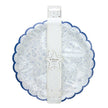 ASSIETTES FESTONNEES FLEUR BLEUE 25 CM X 8