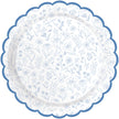 ASSIETTES FESTONNEES FLEUR BLEUE 25 CM X 8