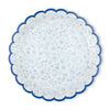 ASSIETTES FESTONNEES FLEUR BLEUE 25 CM X 8