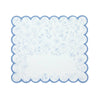 MARQUE-PLACES FESTONNES FLEUR BLEUE X 8PCS