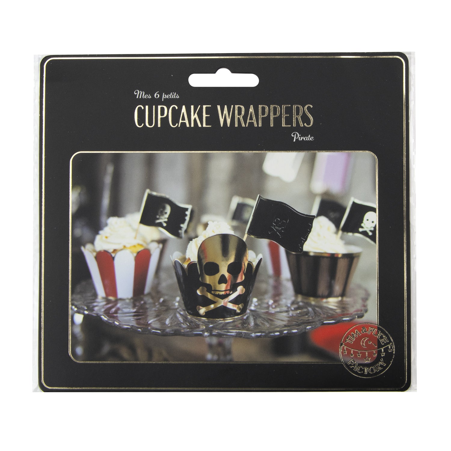 CUPCAKE WRAPPERS PIRATE X 6