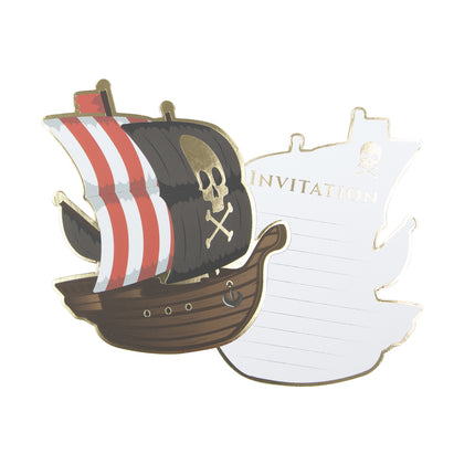 SET DE 8 INVITATIONS PIRATE