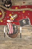 ASSIETTES BATEAU PIRATE 23CM X 8