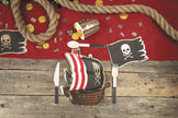 ASSIETTES BATEAU PIRATE 23CM X 8