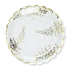 ASSIETTES FESTONNEES 23CM FOUGERE WHITE X 8