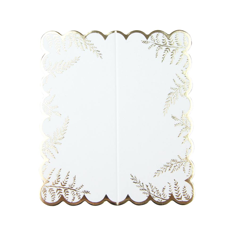 MARQUE PLACES FESTONNES FOUGERE WHITE X 8PCS