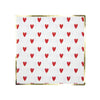 SERVIETTES 33X33CM COEURS ROUGES X 16