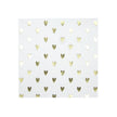 SERVIETTES COEURS DORES X 16