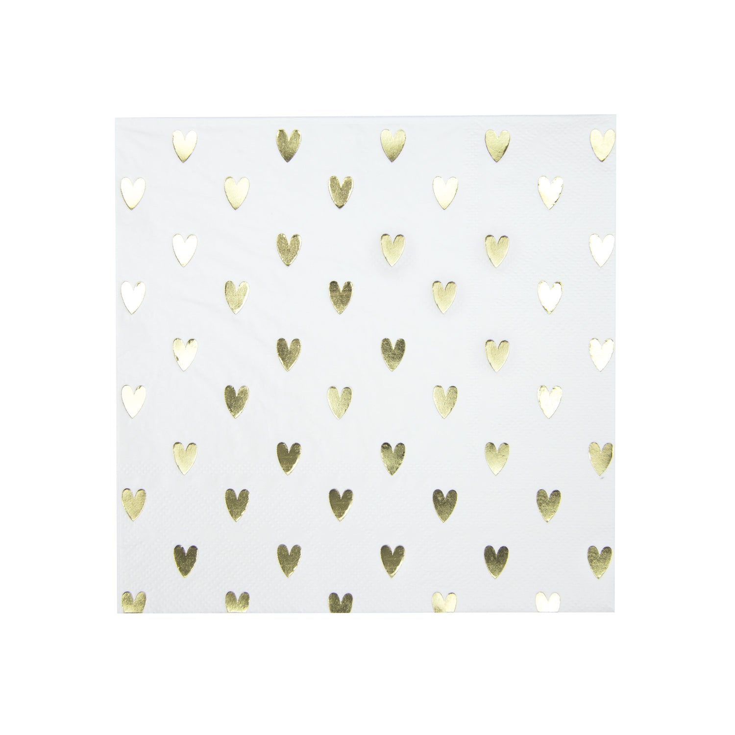 SERVIETTES COEURS DORES X 16