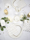 SERVIETTES COEURS DORES X 16