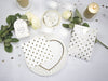 SERVIETTES COEURS DORES X 16
