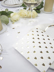 SERVIETTES COEURS DORES X 16