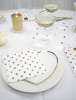 SERVIETTES COEURS DORES X 16