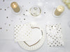 SERVIETTES COEURS DORES X 16
