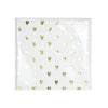 SERVIETTES COEURS DORES X 16