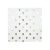 SERVIETTES COEURS DORES X 16