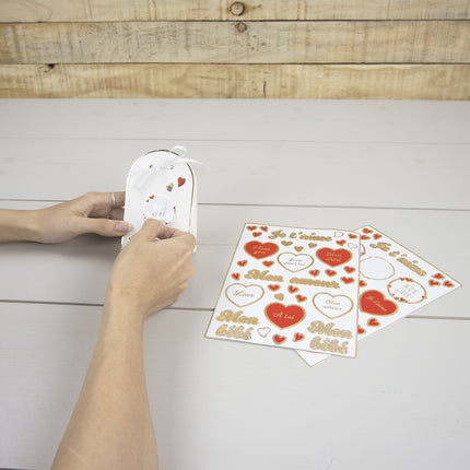STICKERS COEURS X 60PCS