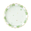 ASSIETTES FESTONNEES 23CM VERT PASTEL X 8