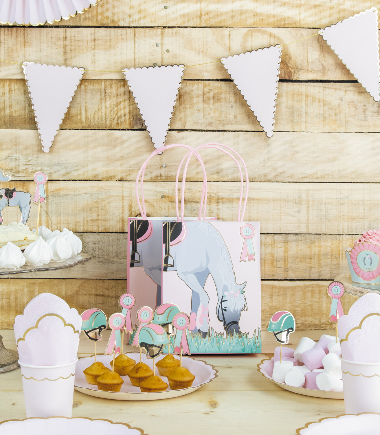 SACS PAPIER CHEVAL D'AMOUR X 4