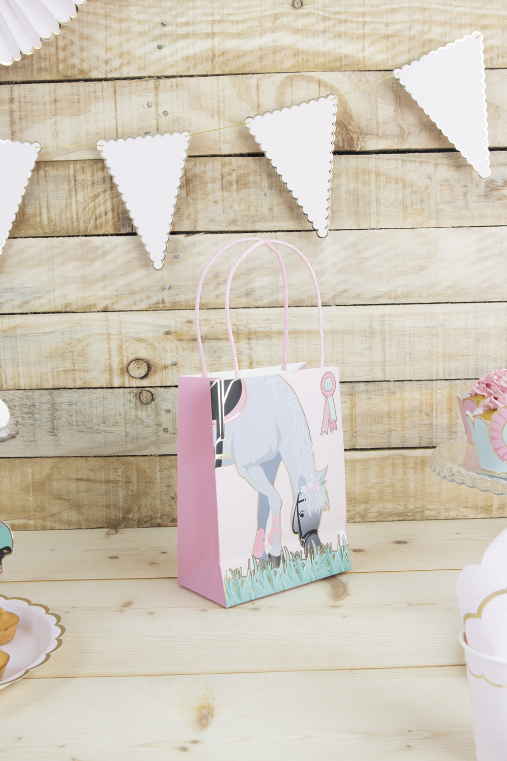 SACS PAPIER CHEVAL D'AMOUR X 4
