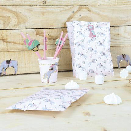 POCHETTES PAPIER CHEVAL D'AMOUR X 8PCS