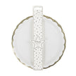 ASSIETTES FESTONNEES 23CM BLANCHES ET OR X 8
