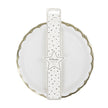 ASSIETTES FESTONNEES 23CM BLANCHES ET OR X 8