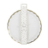 ASSIETTES FESTONNEES 23CM BLANCHES ET OR X 8