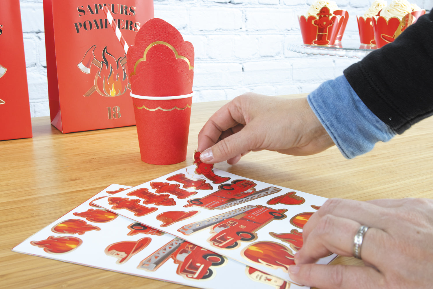 STICKERS POMPIERS X 25PCS