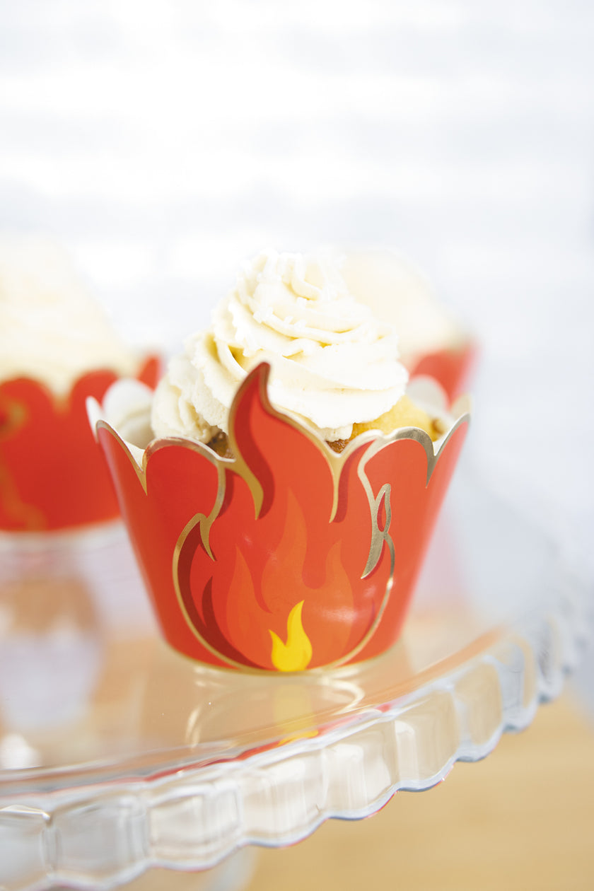 CUPCAKE WRAPPERS POMPIERS X 6