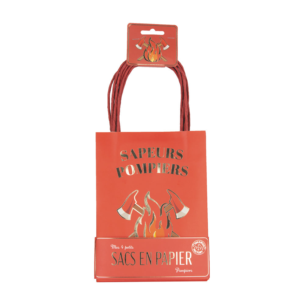 SACS PAPIER POMPIERS X 4