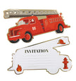 SET DE 8 INVITATIONS POMPIERS