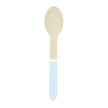 PETITES CUILLERES EN BOIS BLEU PASTEL X 8