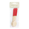 PETITES CUILLERES EN BOIS ROUGE ET OR X 8
