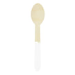 PETITES CUILLERES EN BOIS BLANCHES ET OR X 8