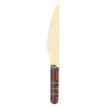 PETITS COUTEAUX EN BOIS TARTAN X 8