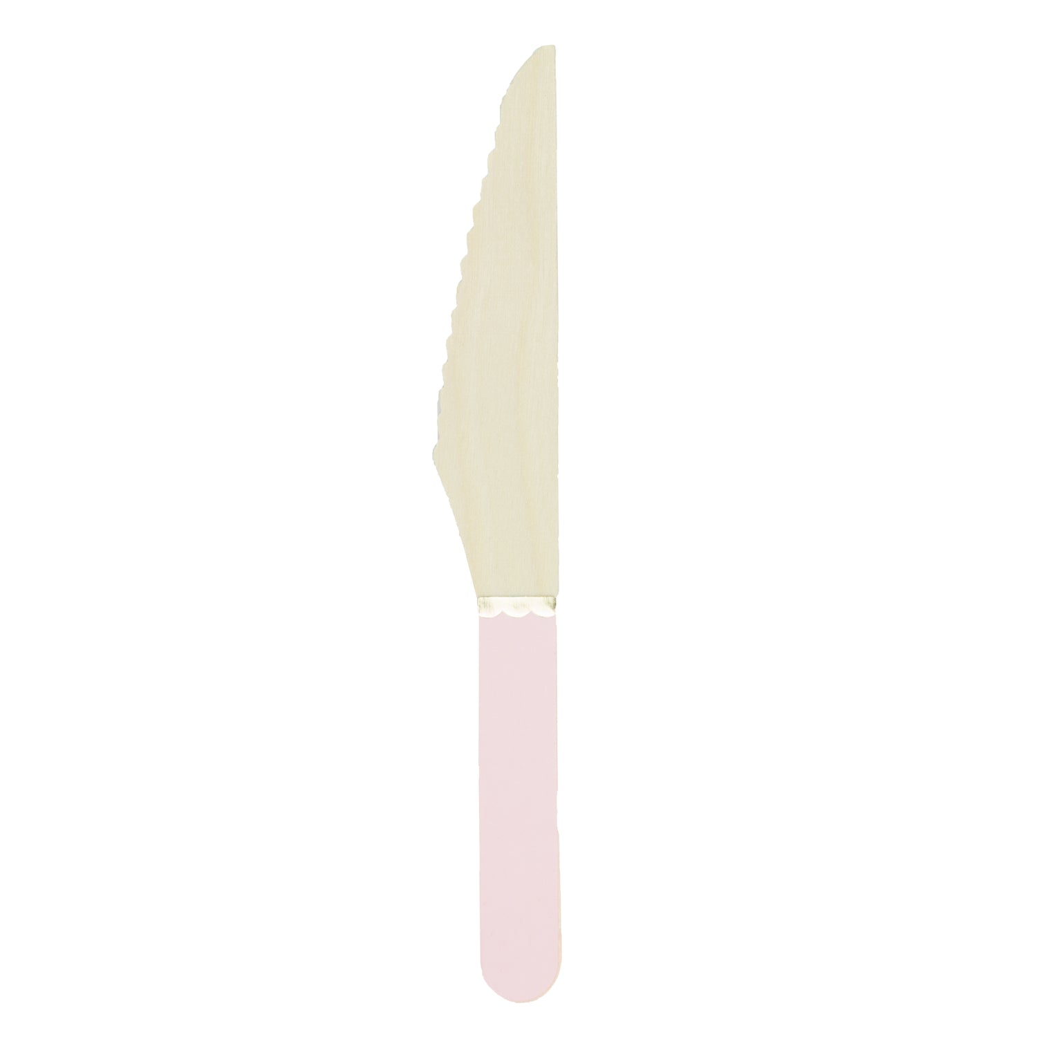 PETITS COUTEAUX EN BOIS ROSE PASTEL X 8