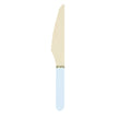 PETITS COUTEAUX EN BOIS BLEU PASTEL X 8