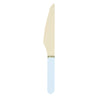 PETITS COUTEAUX EN BOIS BLEU PASTEL X 8